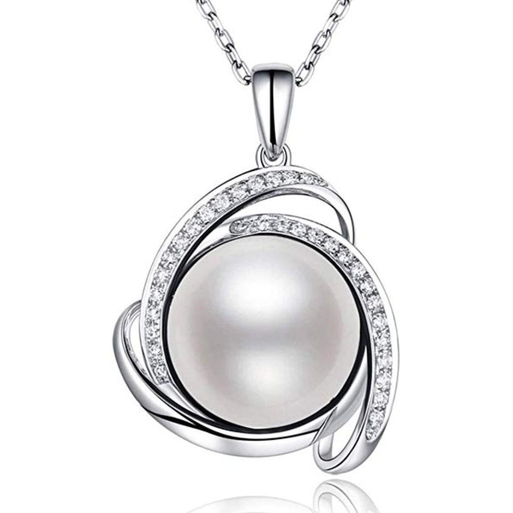 ❤️ New Beautiful Large Pearl Engagement Wedding Elegant Pearl Necklace, L646 - Picture 3 of 7